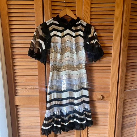 Needle & Thread Alaska Sequin Mini Dress